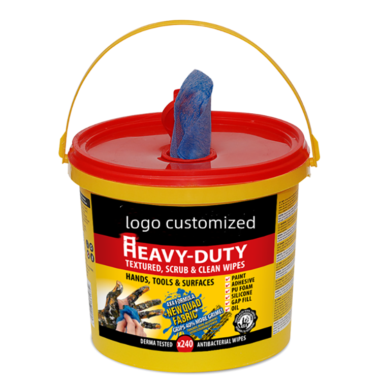 Industrial wipes for oil and grease removal